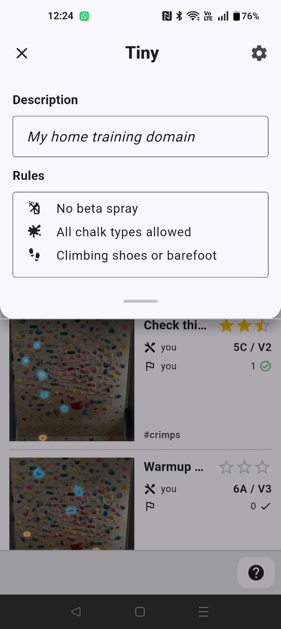 Wall description and house rules